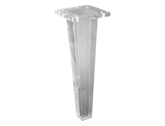 Acrylic Lucite Furniture Legs, Large 12" H Tapered Square Furniture Legs 4PC (1221a-12inch)