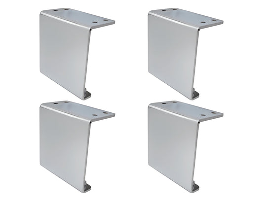 Chrome Flat Front Sofa Leg, 4"H, 2002-4