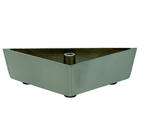 Triangle Brushed Satin Metal Furniture Leg, 2 Inch 500-2p