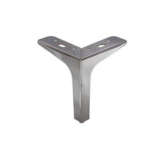 6" Chrome Furniture Leg, Sofa Leg, Italian Style Square Metal Leg Foot, for Sofa 801-6.6