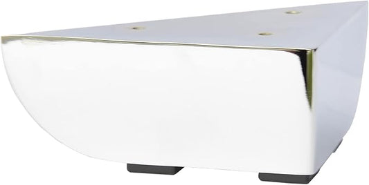 Metal Furniture Leg Triangle Sofa Feet Chrome Cabinet or Vanity Leg, 1 pc, 2.5" H, 500-2.5