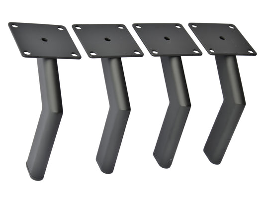 New Solid Angeled Black Leg 6"H, 500-6b