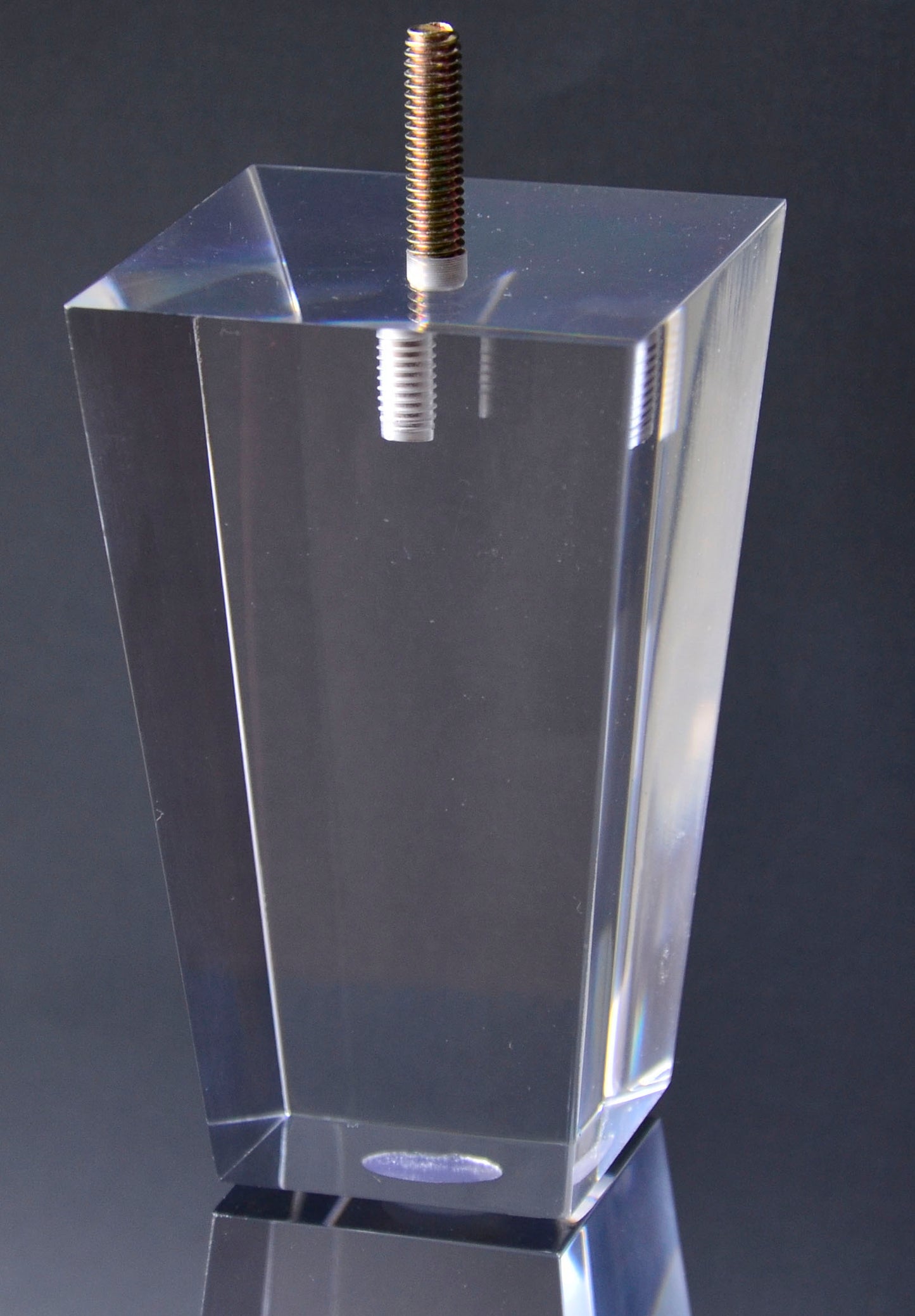 Acylic Lucite Pyramid Furniture Legs for Sofa, Cabinet, Vanity, ET Center, 5" 4pc, 5032A