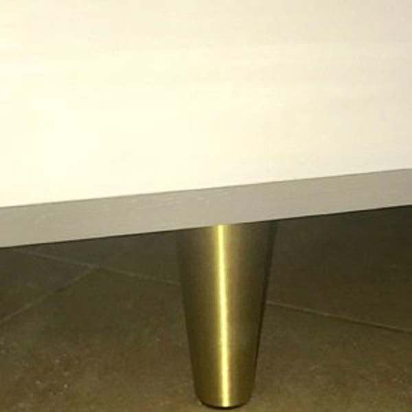 Black Tapered Metal Leg, 6-1/4"H, Heavy Duty 578-621FB