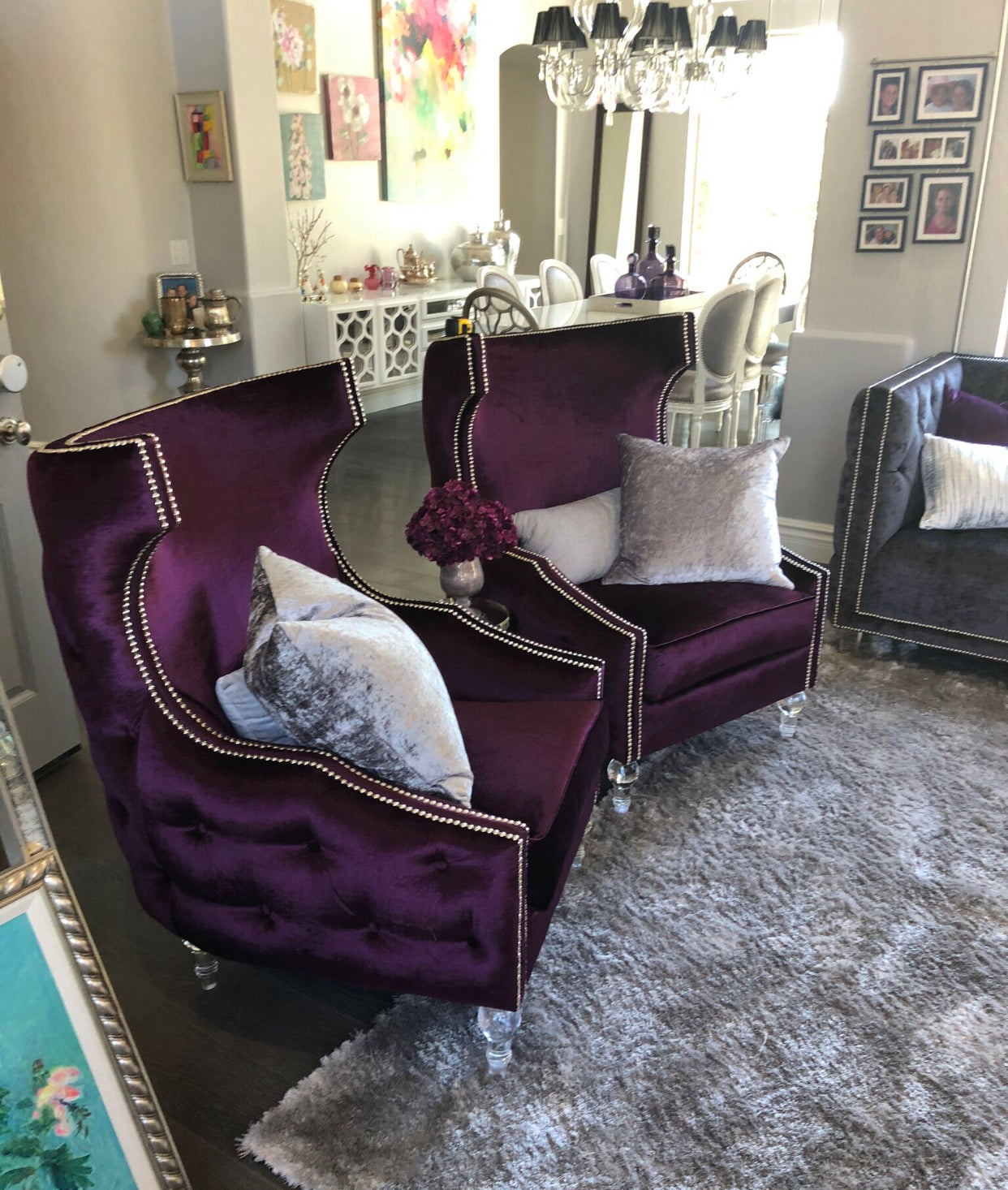 Acrylic Lucite Straight Furniture Legs for Sofa, Cabinet, Vanity, ET Center, 6"H, 902-6A