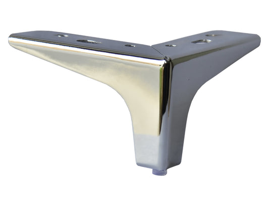 Beautiful 3- 1/4" Chrome Furniture Leg, Sofa Leg, Italian Style Square Metal Leg Foot 801-4