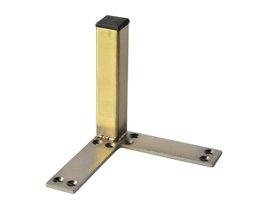 Metal Furniture Leg, Metal Foot, 5"H, Brushed Brass Square Sofa Cabinet Vanity Leg 801-5bg