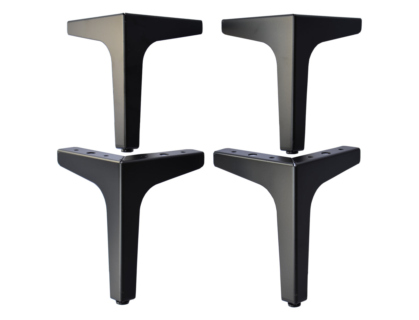 Black Furniture Leg, Sofa Leg, 7" Italian Style Square Metal leg for Sofa Couch Cabinet 801-7b