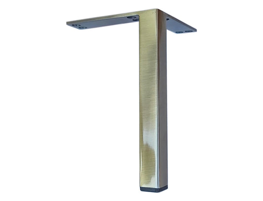 Antique Brass Metal Furniture Leg, Sofa Leg, Square Cabinet or Vanity Leg, 8″H, 801-8nb