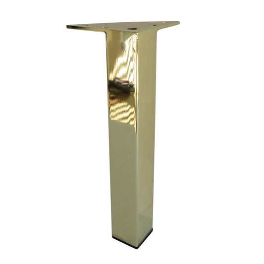 Metal Furniture Leg, Metal Foot, 7"H, Brass Finish Square Furniture leg 902-7g