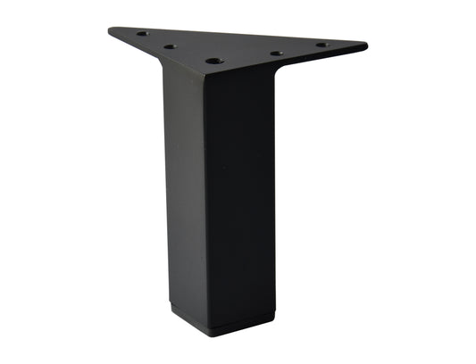 Square Metal Furniture Leg, Flat Black, 5"H, 902-5b