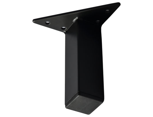 Square Metal Furniture Leg, Flat Black, 5"H, 902-5b