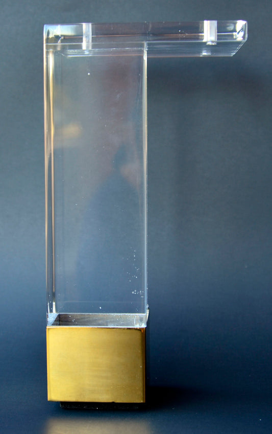 Acrylic Sofa Legs 7" Straight Gold Cap – Set of 4