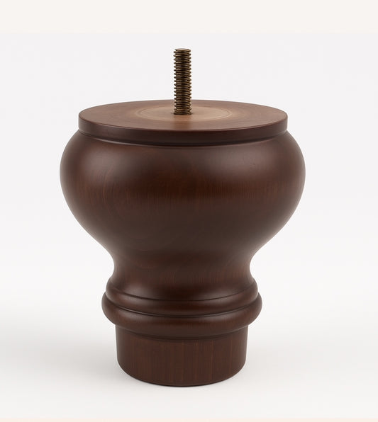 Beautiful Turned Wood Leg 4.5"H LT4537w