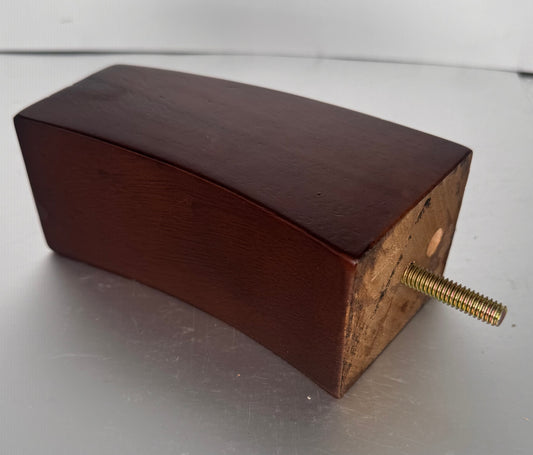 Curve Wood Furniture Leg 5" , Walnut Finish ALP5030W