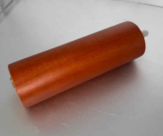 Cylinder Wood Leg  6"H, Walnut Finish, L60A