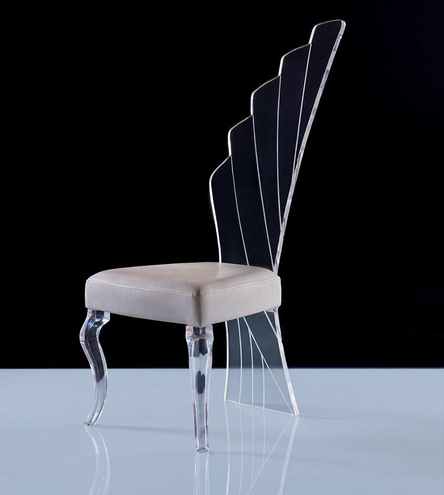 Acylic Lucite Pyramid Furniture Legs for Sofa, Cabinet, Vanity, ET Center, 5" 4pc, 5032A