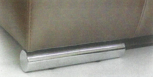 Metal Furniture Leg, Metal Foot,1.6"H, Chrome Finish 500-1.6