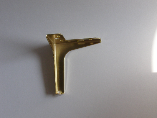 6" Brass Furniture Leg, Sofa Leg, Italian Style Square Metal Cabinet Leg Couch Foot 801-6.6g