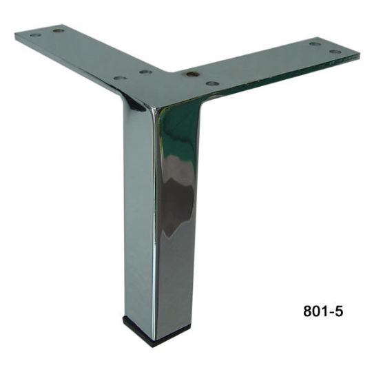 Metal Furniture Legs, Metal Feet,5"H, Chrome Square Leg 801-5
