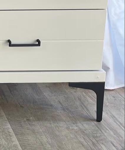 Black Furniture Leg, Sofa Leg, 7" Italian Style Square Metal leg for Sofa Couch Cabinet 801-7b