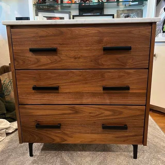 Black Furniture Leg, Sofa Leg, 6" Italian Style Square Metal leg for Sofa Couch Cabinet 801-6.6b