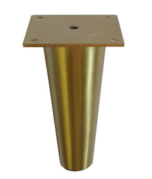 Metal Furniture Leg, Metal Foot,6-1/4"H, Heavy Duty Tapered Shape Brushed Satin Finish 578-621p