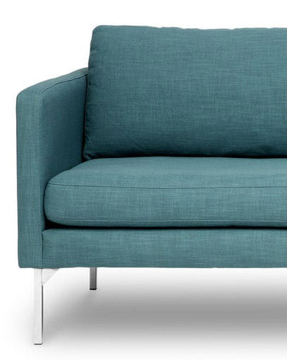 Straight Square Metal Furniture Leg, Sofa or Cabinet Foot, Brushed Satin finish, 6" 801-6p