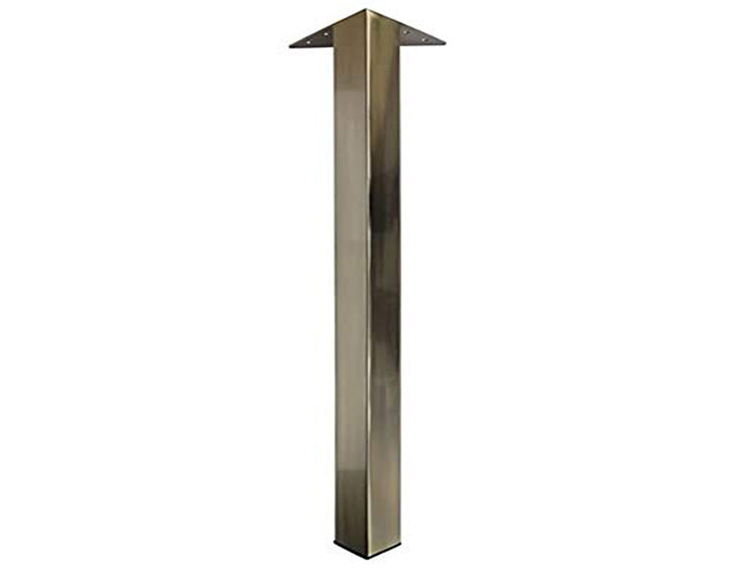 Square Metal Table Leg Chrome 28"H, 902-28 1pc