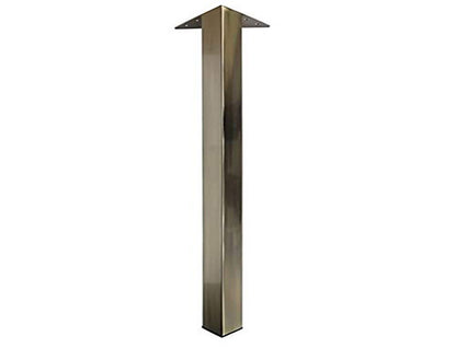 Square Metal Table Leg Chrome 28"H, 902-28 1pc