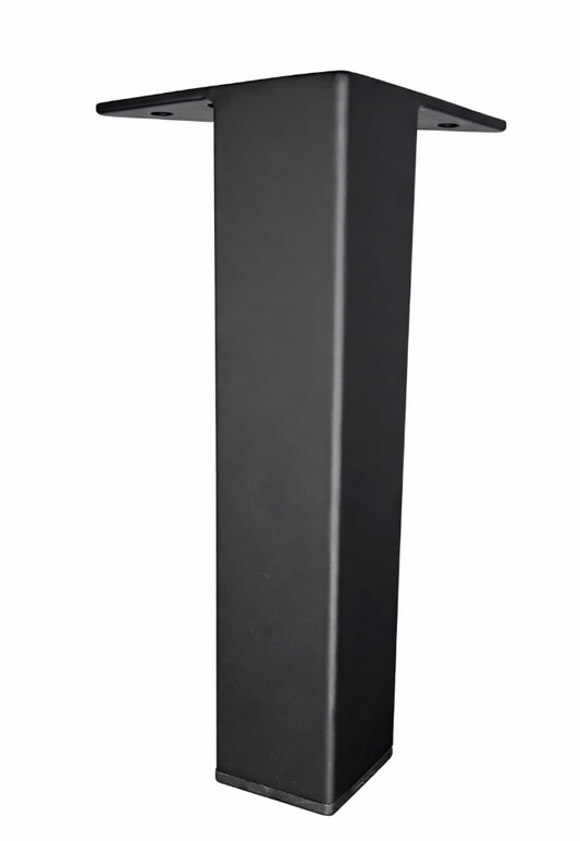 Metal Furniture Legs, Metal Foot, 7"H, Matte Black Finish Square Furniture leg 902-7b
