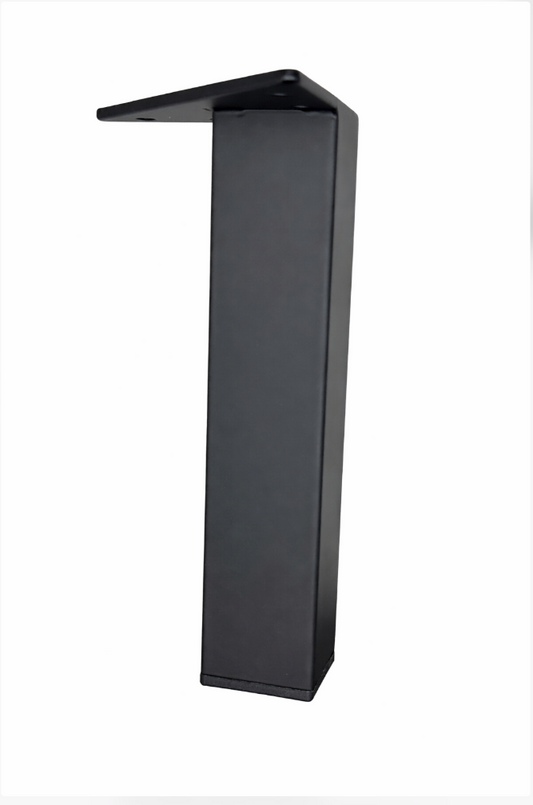 Metal Furniture Legs, Metal Foot, 7"H, Matte Black Finish Square Furniture leg 902-7b
