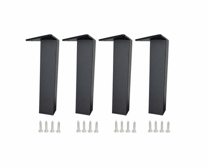 Metal Furniture Legs, Metal Foot, 7"H, Matte Black Finish Square Furniture leg 902-7b