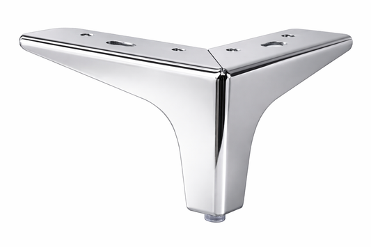 Beautiful 3- 1/4" Chrome Furniture Leg, Sofa Leg, Italian Style Square Metal Leg Foot 801-4