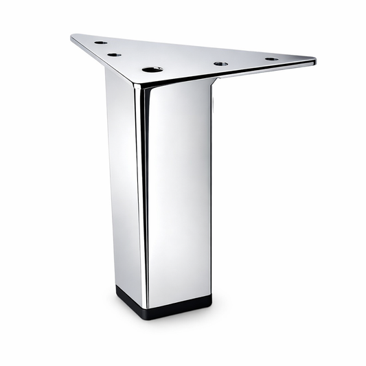 Square Metal Furniture leg, Chrome Finish, 5"H 902-5