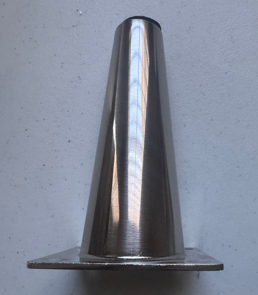 Metal Furniture Leg, Metal Foot,6-1/4"H, Heavy Duty Tapered Shape Brushed Satin Finish 578-621p