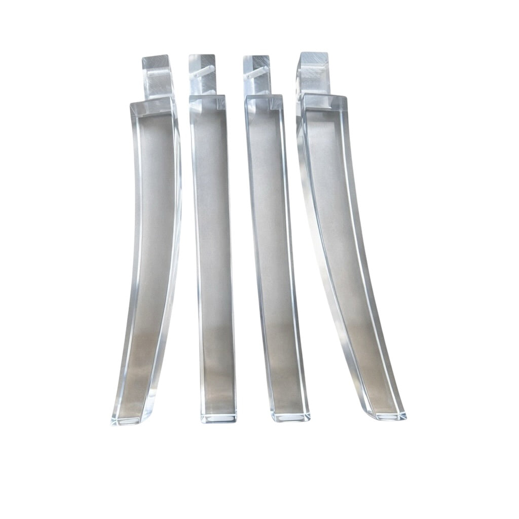 Acrylic Chair Legs Replacement Clear Lucite Chair Legs 17"H 4pc Set ,1721SCA