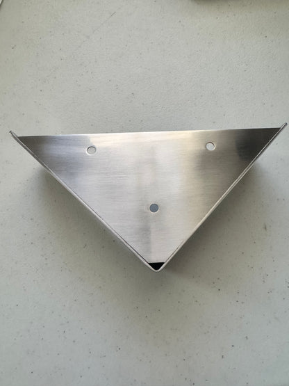 Brushed Satin Nickel Metal Furniture Leg Triangle Sofa Feet Cabinet or Vanity Leg, 1 pc,  2 1/4" H,  500-2p