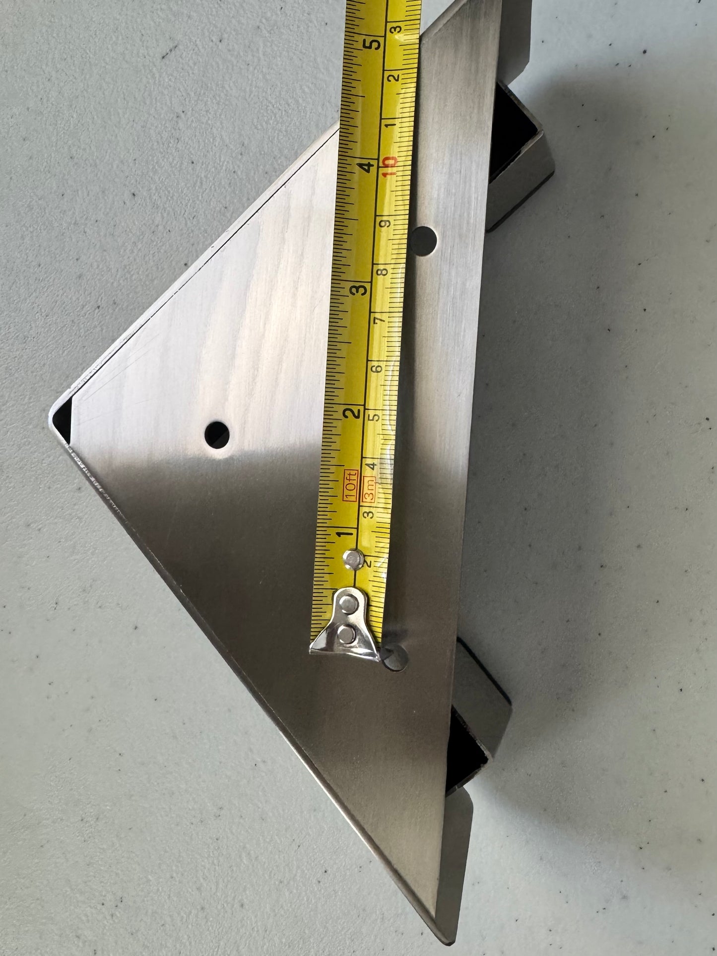 Brushed Satin Nickel Metal Furniture Leg Triangle Sofa Feet Cabinet or Vanity Leg, 1 pc,  2 1/4" H,  500-2p