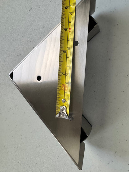 Brushed Satin Nickel Metal Furniture Leg Triangle Sofa Feet Cabinet or Vanity Leg, 1 pc,  2 1/4" H,  500-2p