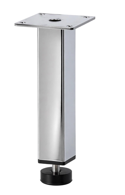 Metal Furniture Leg Sofa Cabinet Leg, 6"H Adjustable, Chrome Finish, 801-6ad