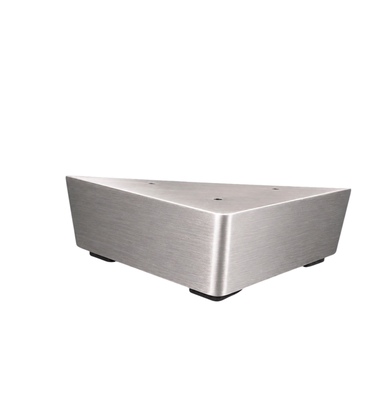 Brushed Satin Nickel Metal Furniture Leg Triangle Sofa Feet Cabinet or Vanity Leg, 1 pc,  2 1/4" H,  500-2p