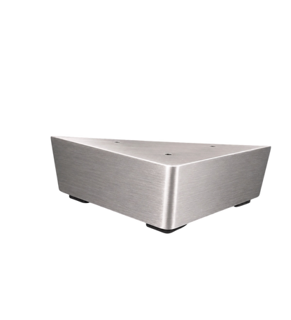 Brushed Satin Nickel Metal Furniture Leg Triangle Sofa Feet Cabinet or Vanity Leg, 1 pc,  2 1/4" H,  500-2p