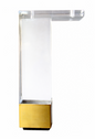 Acrylic Sofa Legs 7 Inch Straight Gold Cap