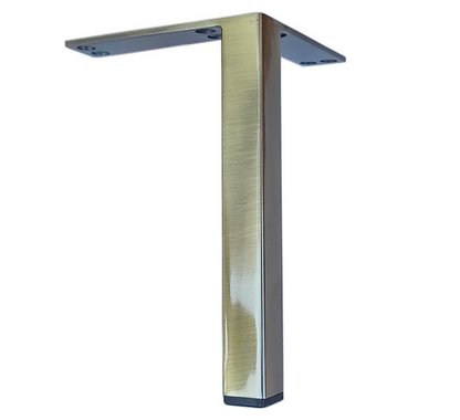 Antique Brass Square Metal Furniture Leg, 12″H, 801-12NB