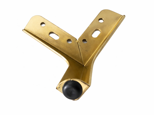5" Brushed Gold/Brass Furniture Leg, Sofa Leg, Italian Style Square Metal Leg Foot