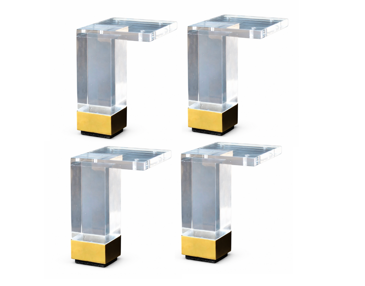 Acrylic Furniture Legs 5" Clear | Modern Lucite Sofa Legs