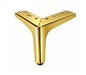 6" Shiny Brass/Gold Furniture Leg, Sofa Leg, Italian Style Square Metal Cabinet Leg Couch Foot