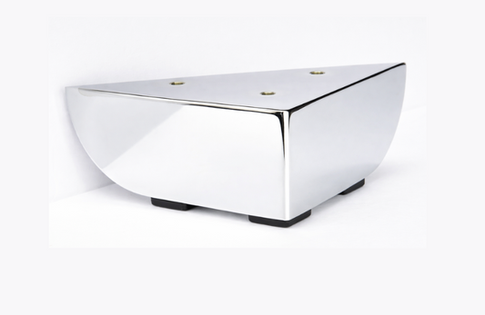 Metal Furniture Leg Triangle Sofa Feet Chrome Cabinet or Vanity Leg, 1 pc,  2.5" H,  500-2.5