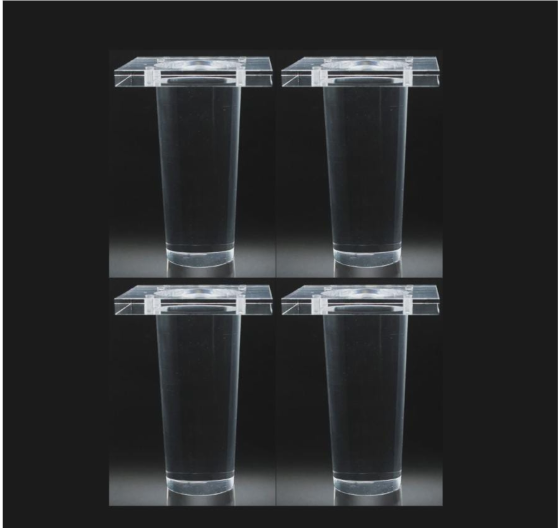 Tapered Acrylic Leg 5"H, 578A 4pcs set